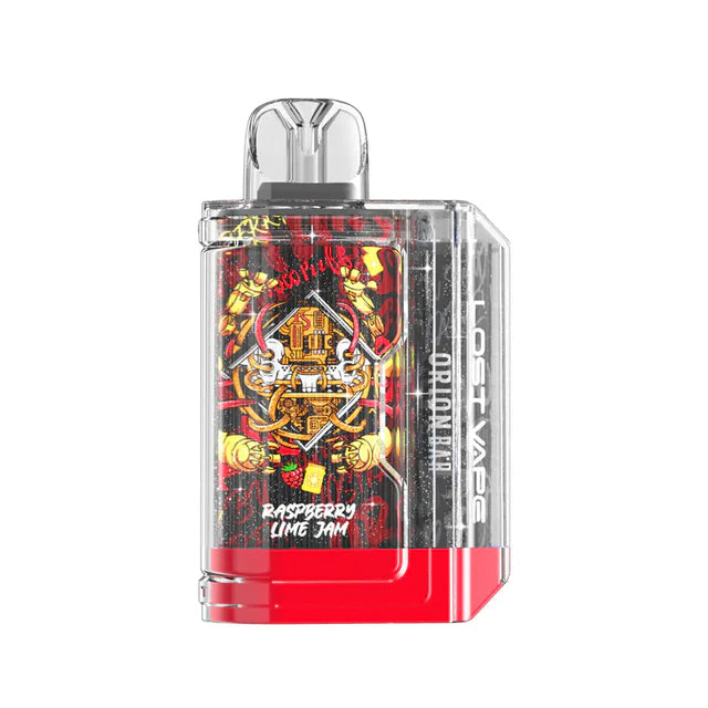 Raspberry Lime Jam Lost Vape Orion Bar 7500 - Black Coral